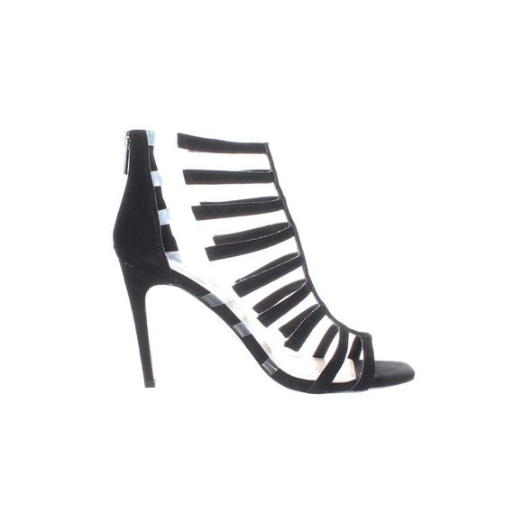 Fergie Womens Regal Black Ankle Strap Heels Size 9.5 Medium (B, M)